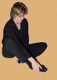 Foto van mijzelf in zittende positie op de grond